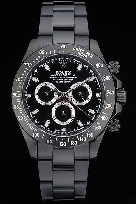 replica rolex daytona black ion plated